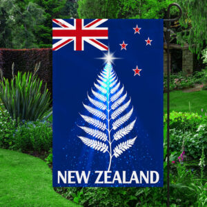 New Zealand Silver Fern Christmas Tree Flag MLN2022Fv1