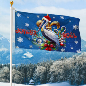 Joyeux Noel Pelican Louisiana Christmas Grommet Flag TPT1318GF