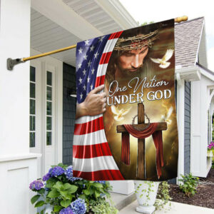 One Nation Under God Jesus Christian American Flag TPT1311F