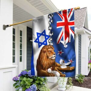 Jewish Israel, Lion Of Judah Israel New Zealand Flag  MLN1984Fv1