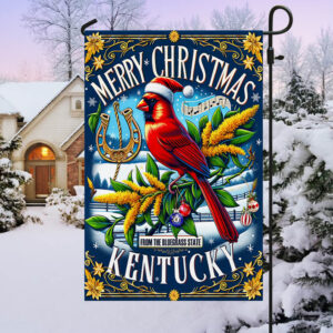 Christmas Kentucky State Merry Christmas From the Bluegrass State Flag MLN2095F