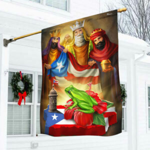 Coqui Frog Three Kings Christmas Puerto Rico Flag TPT1377F