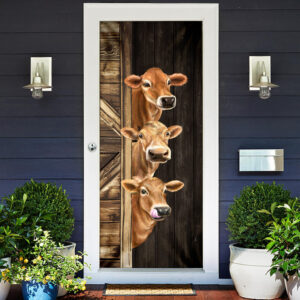 Cattle Door Cover Funny Cows Door Cover TRL538Dv10