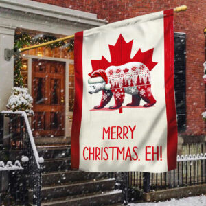 Bear Christmas Canadian Flag TQN2076F