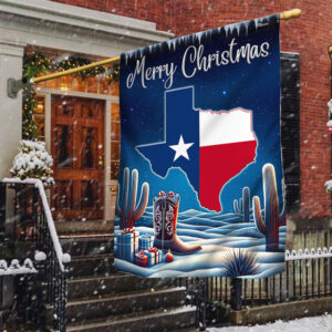 Texas Merry Christmas Y'all Flag TQN1981F