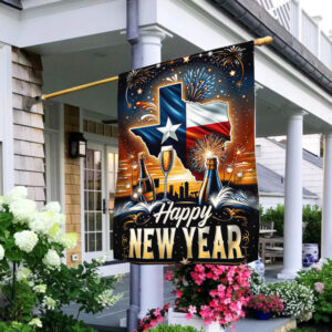 FLAGWIX  Texas Happy New Year Flag TQN2257F