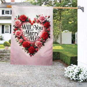 FLAGWIX  Valentine's Day Flag Will You Marry Me TQN2329F