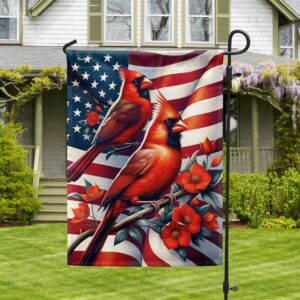 FLAGWIX  Red Cardinal American Flag MLN2283F