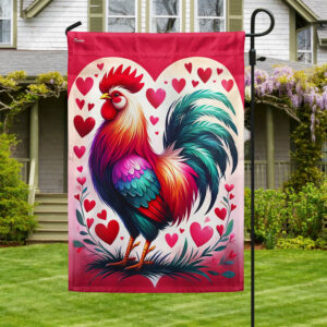 FLAGWIX  Rooster Valentine's Day Chicken Flag TQN2370F