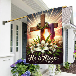 FLAGWIX  He Is Risen Easter Religious Cross Christian Flag TQN2474F