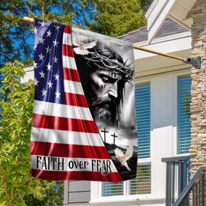 FLAGWIX  Jesus Christ Faith Over Fear God Jesus Flag MLN2481F