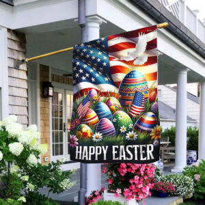 Happy Easter Day Easter Eggs American Flag MLN2490F