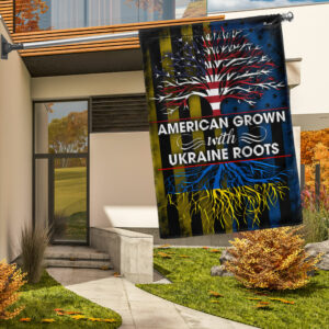 American Grown With Ukraine Roots Flag TPT1540F