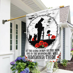 Anzac Day Lest We Forget, Poppy Flower Memorial Veteran Flag TPT1580F