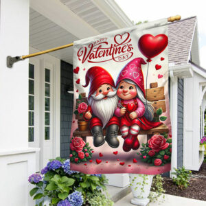 FLAGWIX  Valentine's Day Gnome Couple Flag TQN2367F