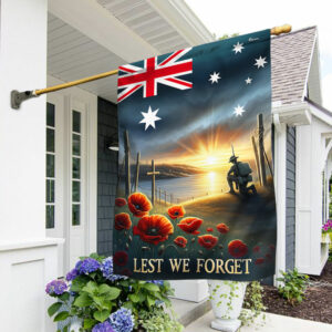 FLAGWIX  Anzac Day Australian Veteran Lest We Forget Flag MLN2466F