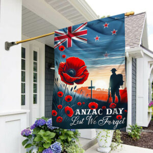 FLAGWIX  Anzac Day New Zealand Lest We Forget Flag TQN2512F