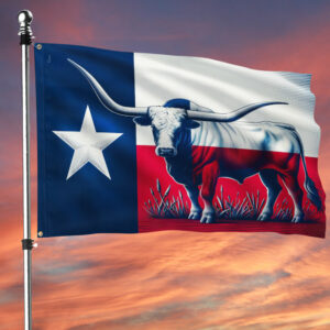 Texas Longhorn Cattle Grommet Flag MLN2420GF