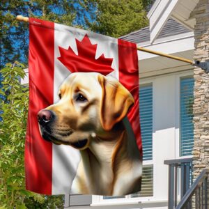 FLAGWIX  Yellow Labrador Dog Canadian Flag TQN2589F