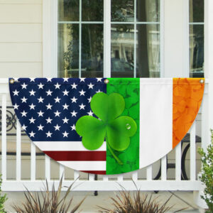 Irish Shamrock American Non-Pleated Fan Flag MLN2602FL