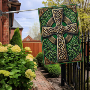 FLAGWIX  Irish Celtic Knot Cross Saint Patrick's Day Flag MLN2552F