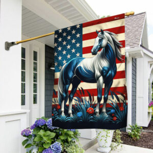 Patriotic Horse American Flag MLN2561F