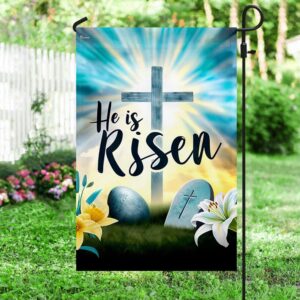 FLAGWIX  Easter Christian  Cross Resurrection of Jesus He Is Risen Flag MLN2554F