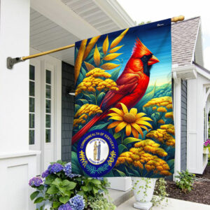 FLAGWIX  Kentucky State Cardinal and Goldenrod Flower Flag MLN2573F
