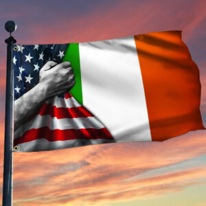 Irish American St Patrick's Day Grommet Flag TQN2604GF