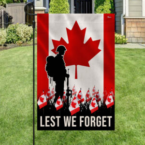 FLAGWIX  Canadian Veteran Memorial Lest We Forget Canada Flag MLN2545F