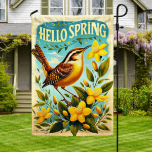 FLAGWIX South Carolina Hello Spring Wren Bird Yellow Jessamine Flag TQN2791F