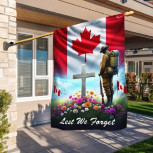 Canada Veteran Memorial Lest We Forget Flag MLN2808F