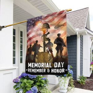 Memorial Day Flag Remember And Honor Veterans American Flag TPT1669F