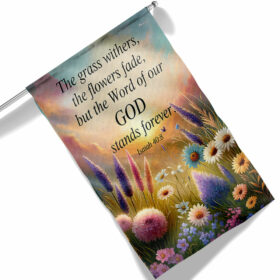 FLAGWIX The Word Of Our God Stands Forever Flower Christian Jesus Garden House Flag TQN2807F