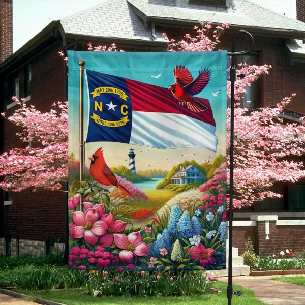 Spring in North Carolina, Dogwood Flowers, Colorful Azaleas and Cardinal Flag MLN2822F