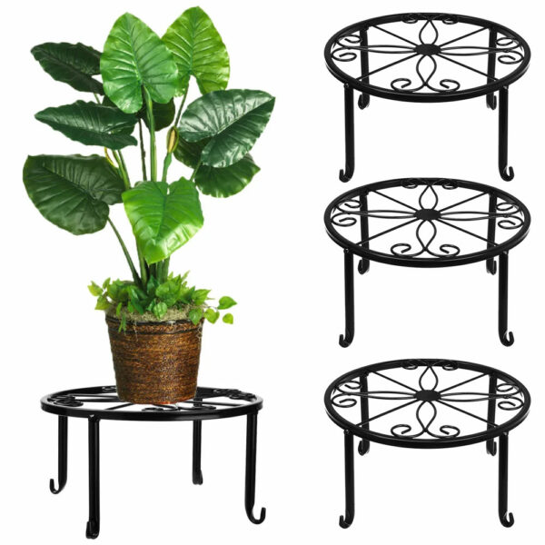 FLAGWIX Nordic Wooden Plant Stand, Outdoor & Indoor Flower Pot Holder for Home & Garden Decor
