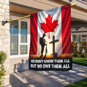 FLAGWIX Canada Veterans Memorial Flag We Don't Know Them All  But We Owe Them All MLN2829F