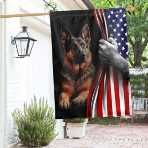 Dog Flag German Shepherd American Flag QTR700F