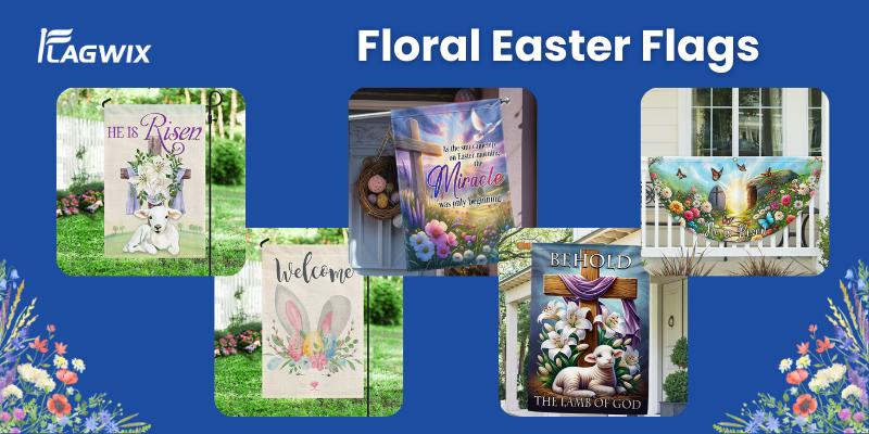Floral Easter Flags