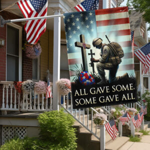Memorial Day FLAGWIX Veteran Kneeling The Cross  American Soldier All Gave Some Some Gave All Flag MLN2720F