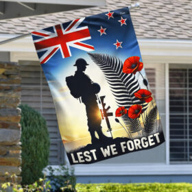 FLAGWIX New Zealand Veteran ANZAC Day Lest We Forget Flag MLN2828F