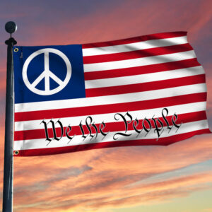 Peace Hippie We The People Grommet Flag TQN2834GF
