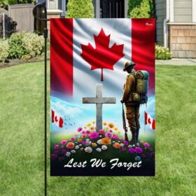 FLAGWIX Canada Veteran Memorial Lest We Forget Flag MLN2808F