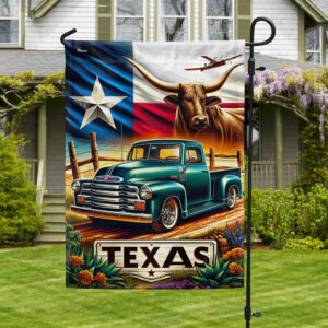 FLAGWIX Texas Pickup Truck Texas Longhorn Cattle Flag MLN2727F