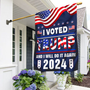 FLAGWIX Trump 2024 I Voted Trump And I Will Do It Again 2024 Flag TQN2733F