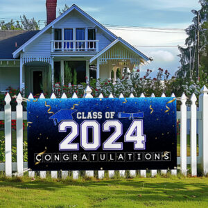 Congrats Class Of 2024 Graduation 2024 Fence Banner TQN2690FB