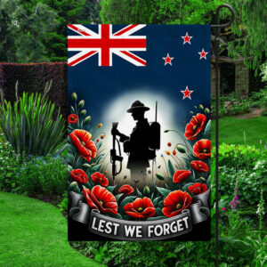 New Zealand Anzac Day Lest We Forget Flag MLN2708F