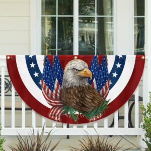 Patriotic Eagle American Non-Pleated Fan Flag MLN2835FL