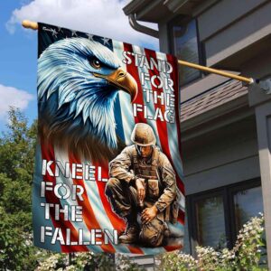 American Veterans Eagle Stand For The Flag Kneel For The Fallen Flag MLN2768F