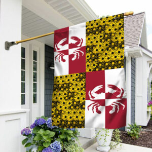 Maryland State Crab and Black-eyed Susan Flower Maryland Flag TPT1685F